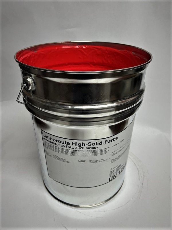 Markierungsfarbe rot RAL 3020 25kg Grundpreis 9,44€{kg